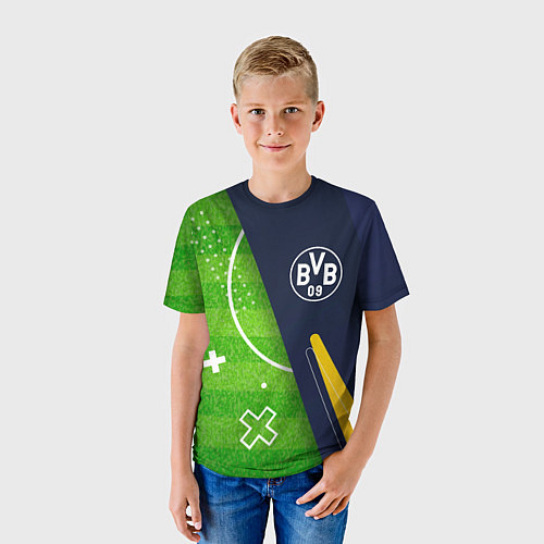 Детская футболка Borussia football field / 3D-принт – фото 3