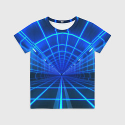 Футболка детская Неоновый туннель, цвет: 3D-принт