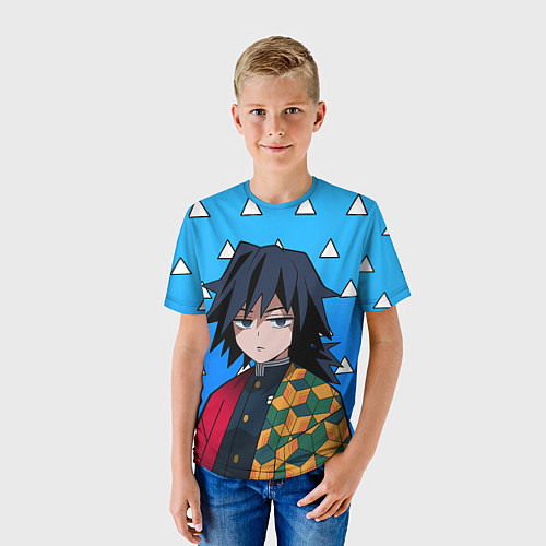 Детская футболка Гию Томиока: Мем - Градиент / 3D-принт – фото 3