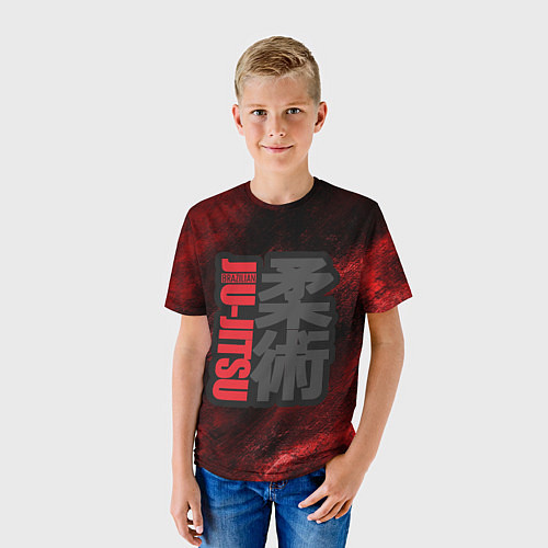 Детская футболка Jiu-Jitsu Bazilian Black-Red / 3D-принт – фото 3