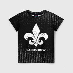 Футболка детская Saints Row с потертостями на темном фоне, цвет: 3D-принт