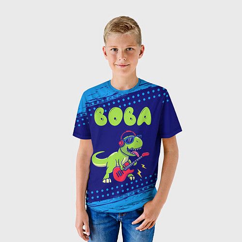Детская футболка Вова рокозавр / 3D-принт – фото 3