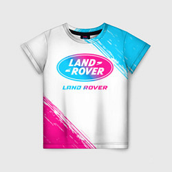 Футболка детская Land Rover neon gradient style, цвет: 3D-принт