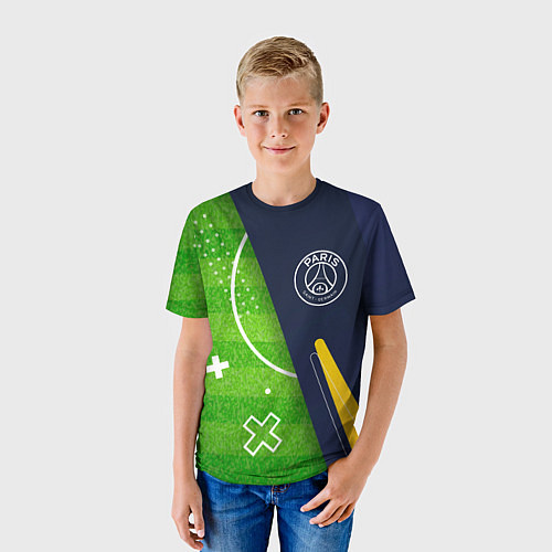 Детская футболка PSG football field / 3D-принт – фото 3