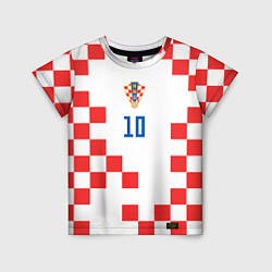 Футболка детская Модрич Сборная Хорватии форма к чемпионату мира 20, цвет: 3D-принт
