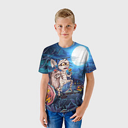 Футболка детская Мумия с лопатой, цвет: 3D-принт — фото 2