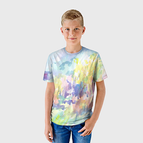 Детская футболка Золотая осень акварель / 3D-принт – фото 3