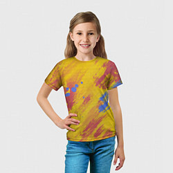 Футболка детская Радужная палитра, цвет: 3D-принт — фото 2
