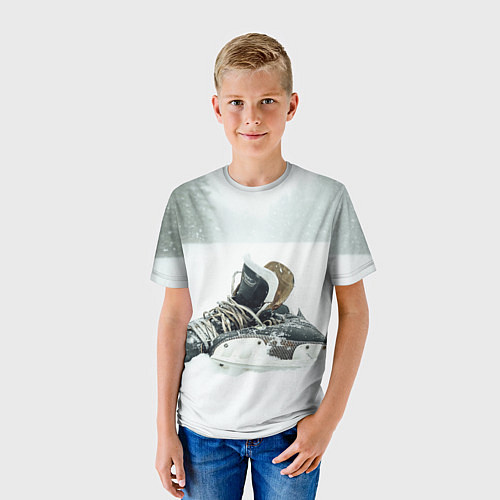 Детская футболка Хоккейные коньки / 3D-принт – фото 3