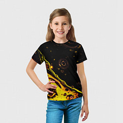 Футболка детская Золотая вода, цвет: 3D-принт — фото 2