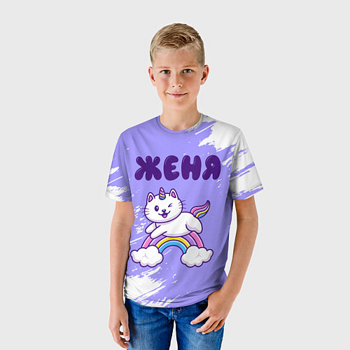 Детская футболка Женя кошка единорожка / 3D-принт – фото 3