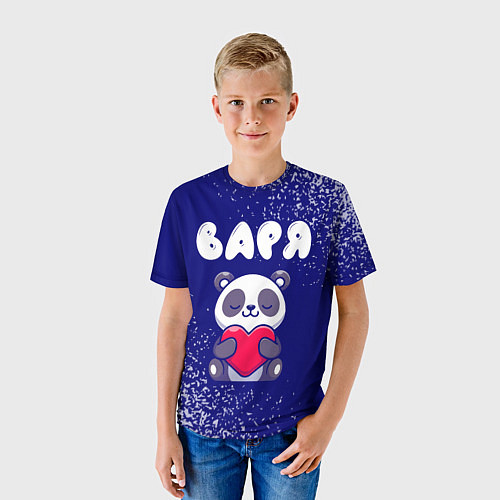 Детская футболка Варя панда с сердечком / 3D-принт – фото 3