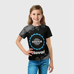 Футболка детская Haval в стиле Top Gear со следами шин на фоне, цвет: 3D-принт — фото 2
