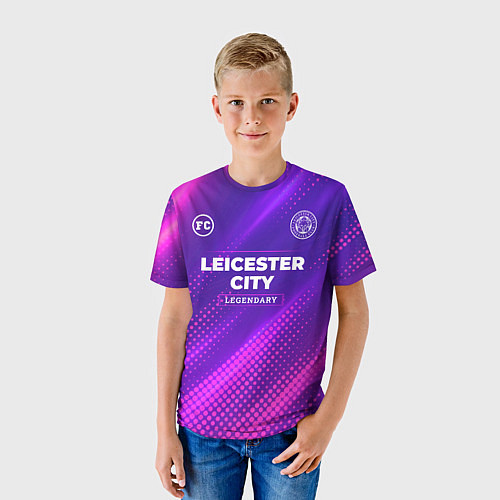 Детская футболка Leicester City legendary sport grunge / 3D-принт – фото 3