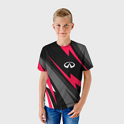 Футболка детская Infiniti fast lines, цвет: 3D-принт — фото 2