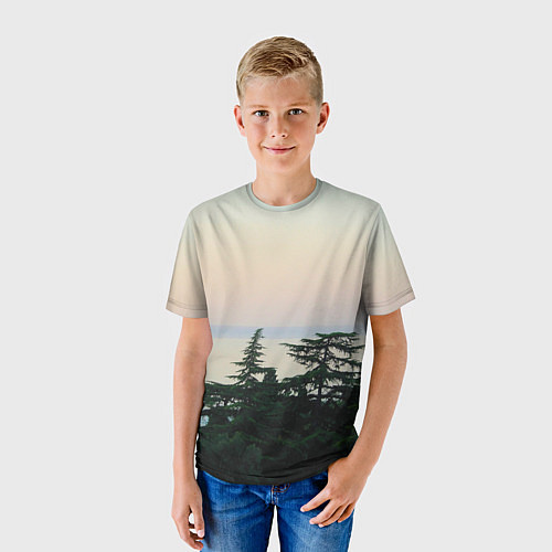 Детская футболка Мягкий рассвет / 3D-принт – фото 3