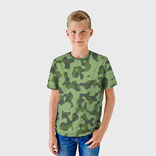 Детская футболка Камуфляж ВСР-93 Флора - Арбуз / 3D-принт – фото 3