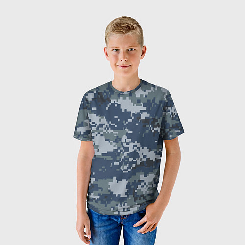 Детская футболка Камуфляж Росгвардия цифра / 3D-принт – фото 3