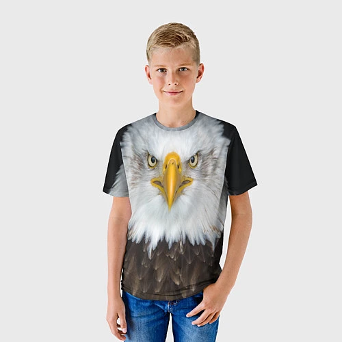 Детская футболка Орёл в отражении / 3D-принт – фото 3