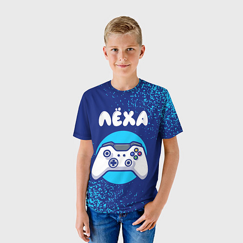 Детская футболка Лёха геймер / 3D-принт – фото 3