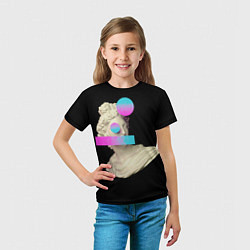 Футболка детская Гипсовый бюст Аполлона, цвет: 3D-принт — фото 2