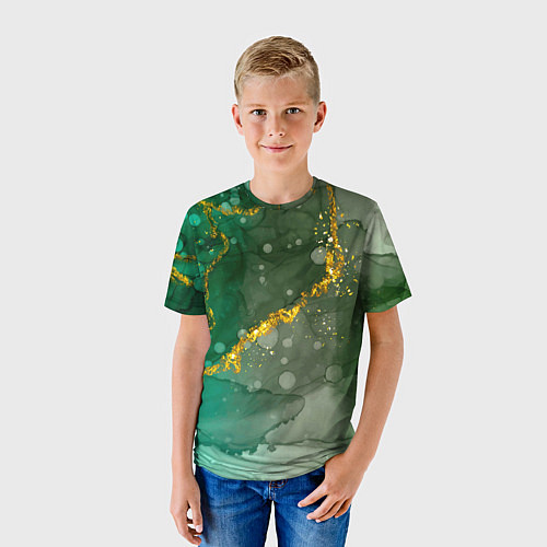 Детская футболка Изумрудная фантазия / 3D-принт – фото 3