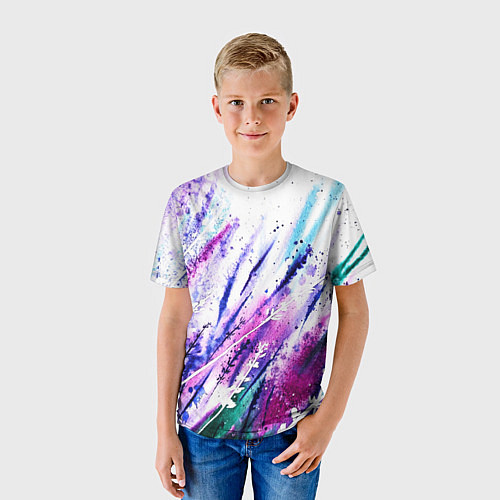 Детская футболка Лавандовое поле / 3D-принт – фото 3