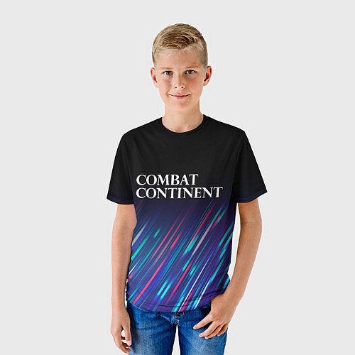 Детская футболка Combat Continent stream / 3D-принт – фото 3