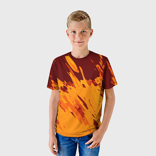 Детская футболка Лава - брызги / 3D-принт – фото 3