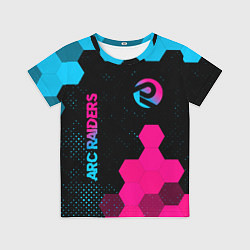 Футболка детская ARC Raiders - neon gradient: надпись, символ, цвет: 3D-принт