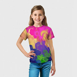 Футболка детская Разноцветный дым, цвет: 3D-принт — фото 2