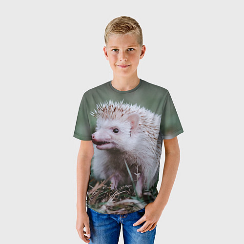 Детская футболка Ежик альбинос / 3D-принт – фото 3