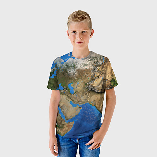 Детская футболка Земля с высоты / 3D-принт – фото 3