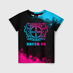 Футболка детская Bayer 04 - neon gradient, цвет: 3D-принт