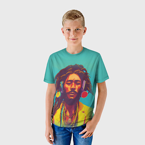 Детская футболка В стиле Боба Марли и регги / 3D-принт – фото 3