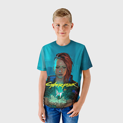 Детская футболка Cyberpunk - Киберпанк / 3D-принт – фото 3