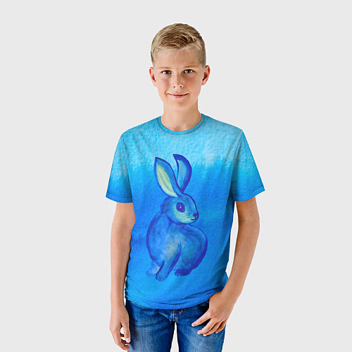 Детская футболка Водяной кролик символ 2023 / 3D-принт – фото 3