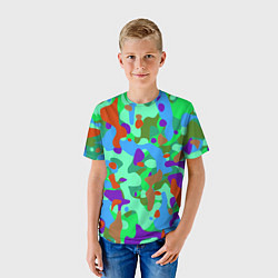 Футболка детская Абстракция цвета, цвет: 3D-принт — фото 2
