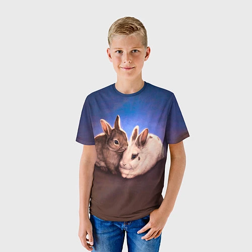 Детская футболка Кроличьи нежности / 3D-принт – фото 3