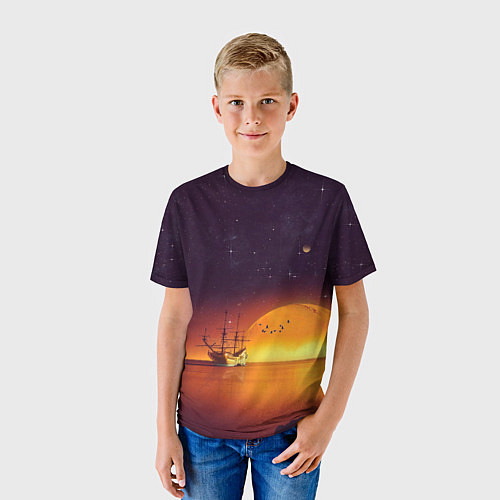 Детская футболка Летучий голандец / 3D-принт – фото 3