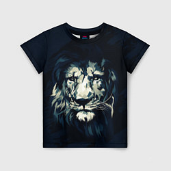 Футболка детская Голова царя-зверей льва, цвет: 3D-принт