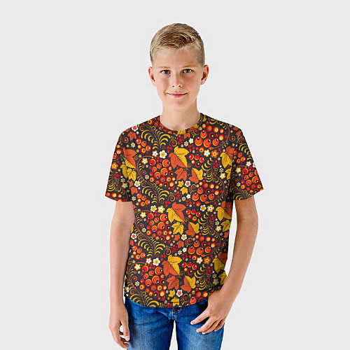 Детская футболка Хохлома-царица узоров / 3D-принт – фото 3