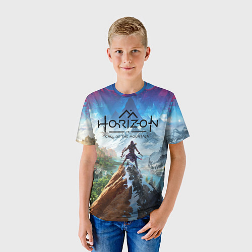 Детская футболка Horizon call of the mountain keyart / 3D-принт – фото 3
