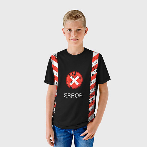 Детская футболка ERROR - Произошла ошибка / 3D-принт – фото 3