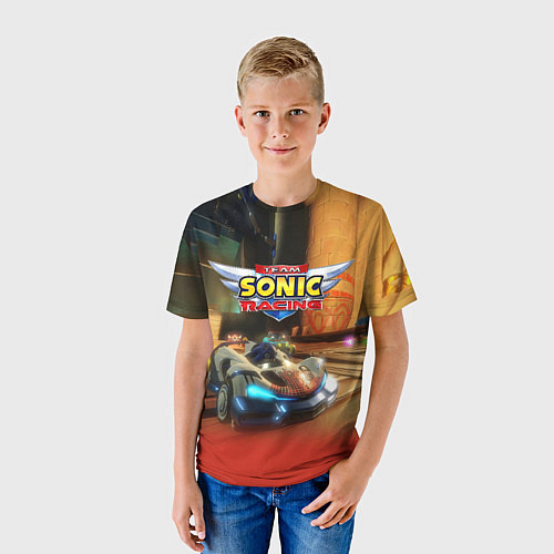 Детская футболка Team Sonic racing - hedgehog - video game / 3D-принт – фото 3