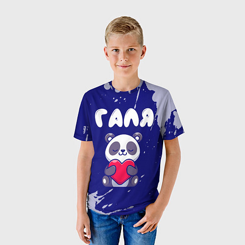 Детская футболка Галя панда с сердечком / 3D-принт – фото 3