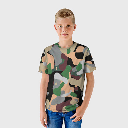 Детская футболка Абстрактная бархатная аппликация / 3D-принт – фото 3