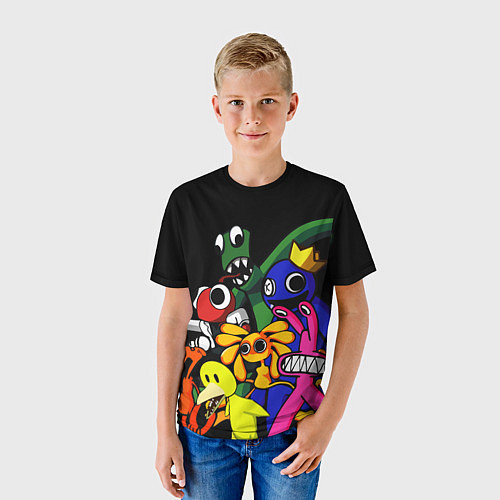 Детская футболка Персонажи из радужных друзей / 3D-принт – фото 3