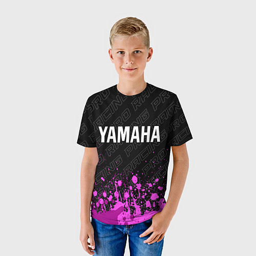 Детская футболка Yamaha pro racing: символ сверху / 3D-принт – фото 3