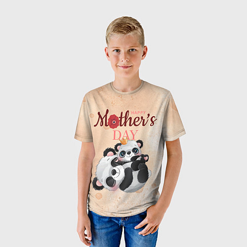 Детская футболка День матери у панд / 3D-принт – фото 3